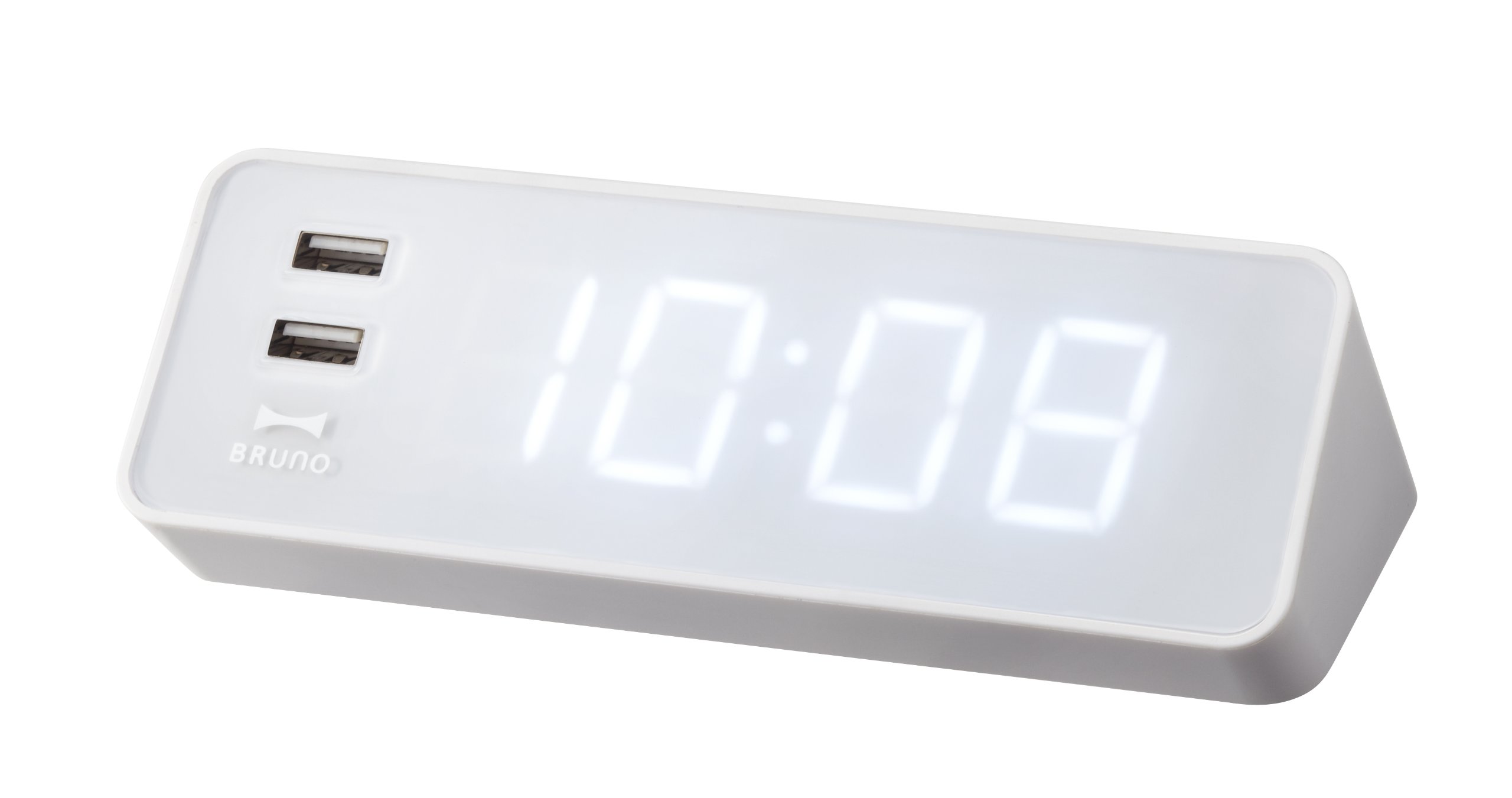 Amazon.co.jp: BRUNO LEDクロック with USB ホワイト BCR001-WH